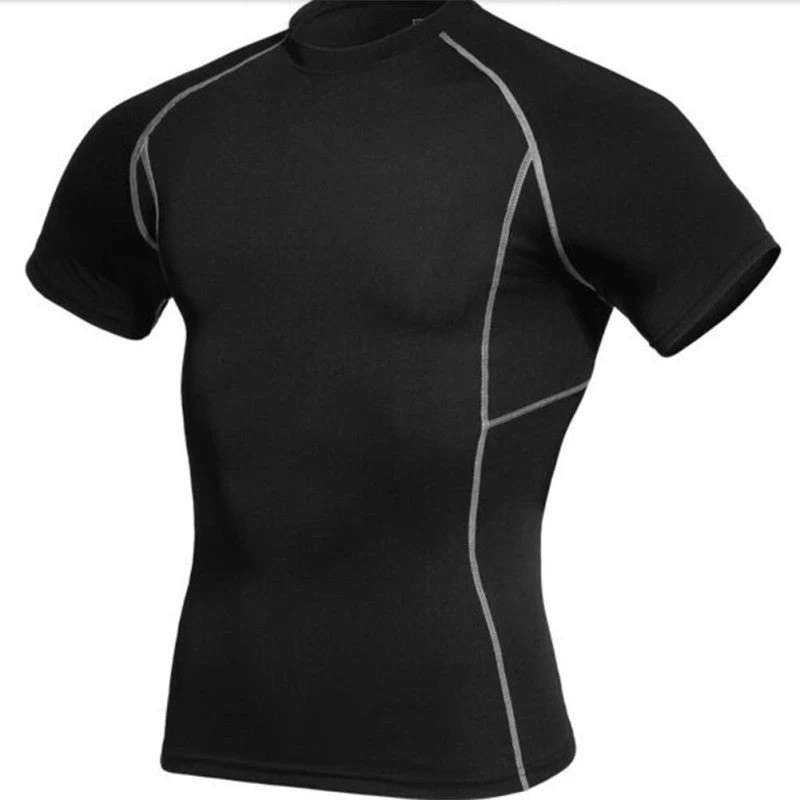 Mens Tops Compression Shirt Base Layer Short Sleeve T-Shirts - Image 5