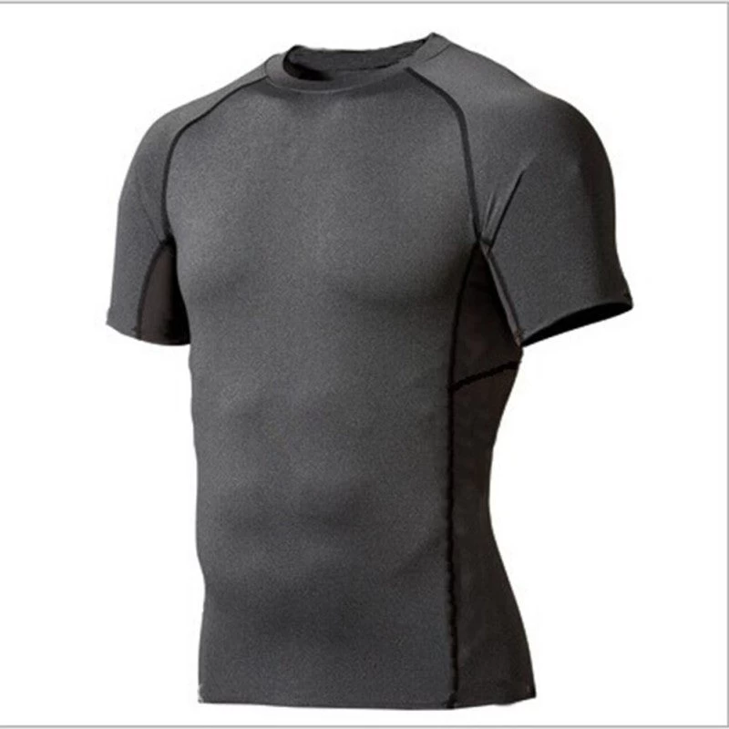 Mens Tops Compression Shirt Base Layer Short Sleeve T-Shirts - Image 3