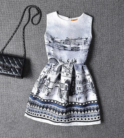 Summer Dress Fashion Print Flower Vest Girls Dresses Designer Princess Party For Baby Kids Clothes Girl Dress Vestido - Image 9