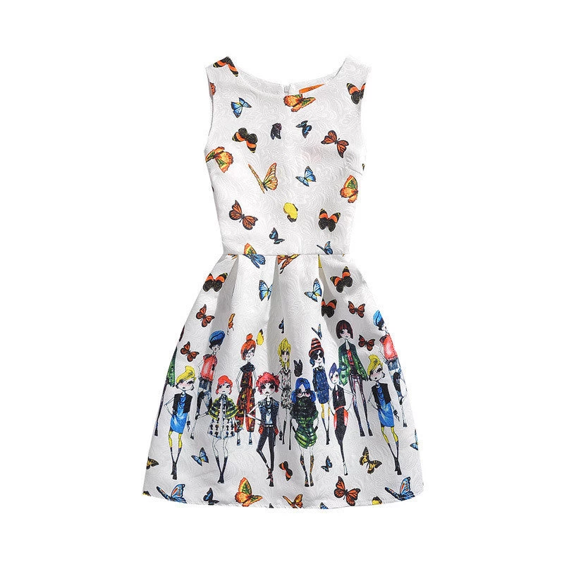 Summer Dress Fashion Print Flower Vest Girls Dresses Designer Princess Party For Baby Kids Clothes Girl Dress Vestido - Image 11