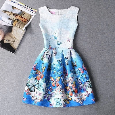 Summer Dress Fashion Print Flower Vest Girls Dresses Designer Princess Party For Baby Kids Clothes Girl Dress Vestido - Image 8