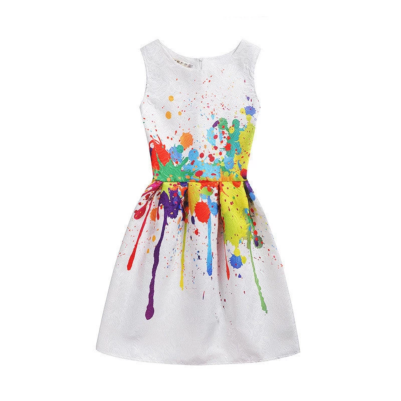 Summer Dress Fashion Print Flower Vest Girls Dresses Designer Princess Party For Baby Kids Clothes Girl Dress Vestido - Image 14