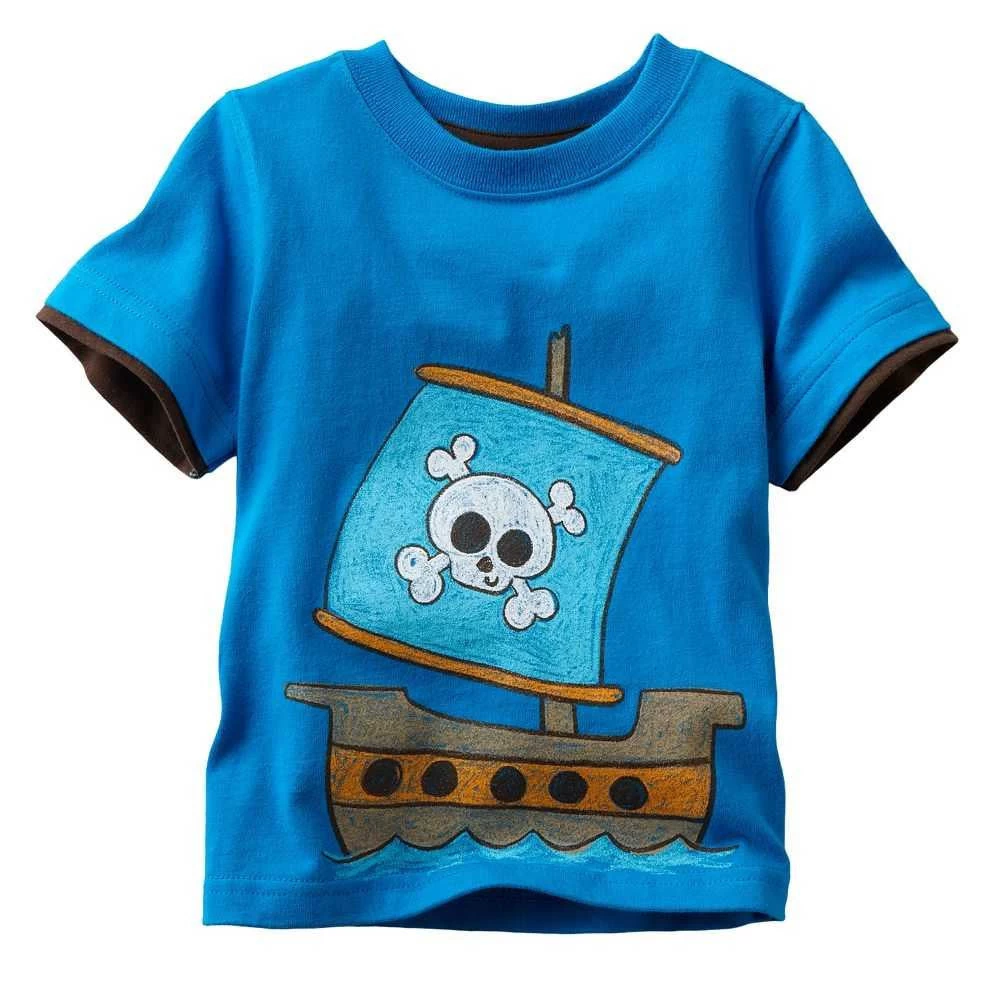 1-6Y Baby Boy T-shirt Boys Shirts Children Tees Short Sleeve Shirts Summer Kids Tops Cartoon Plane Trucks Clothing Cotton Stripe - Image 12