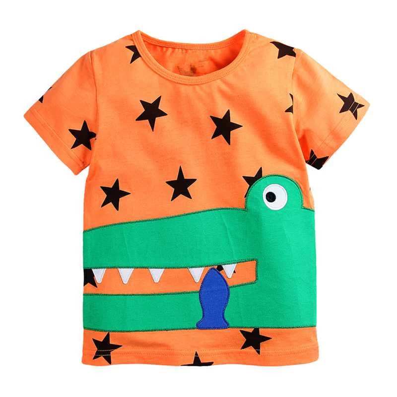 1-6Y Baby Boy T-shirt Boys Shirts Children Tees Short Sleeve Shirts Summer Kids Tops Cartoon Plane Trucks Clothing Cotton Stripe - Image 15