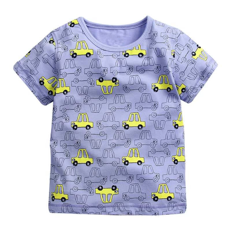 1-6Y Baby Boy T-shirt Boys Shirts Children Tees Short Sleeve Shirts Summer Kids Tops Cartoon Plane Trucks Clothing Cotton Stripe - Image 20