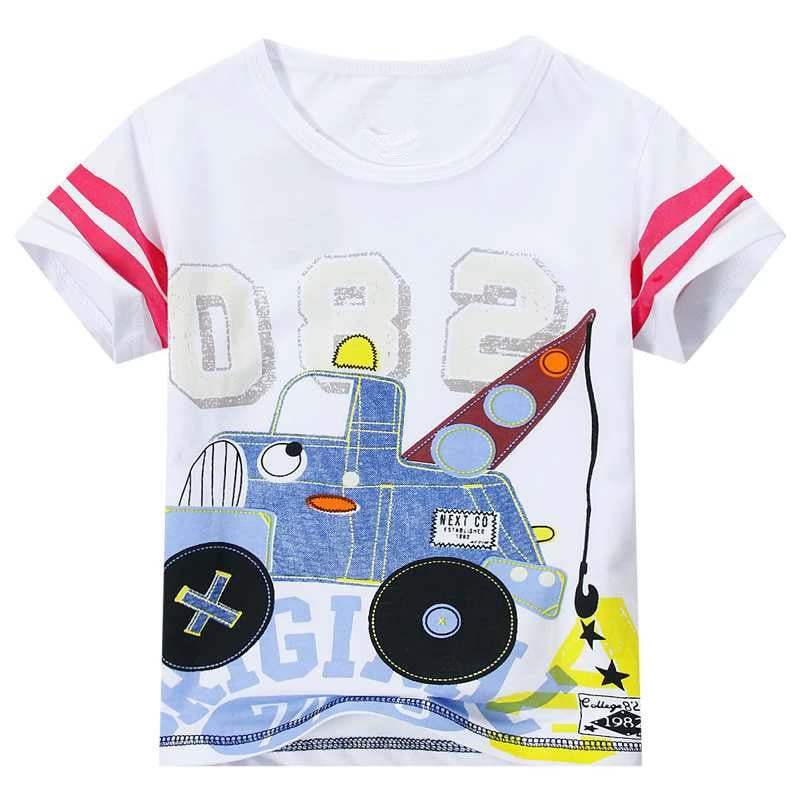 1-6Y Baby Boy T-shirt Boys Shirts Children Tees Short Sleeve Shirts Summer Kids Tops Cartoon Plane Trucks Clothing Cotton Stripe - Image 16