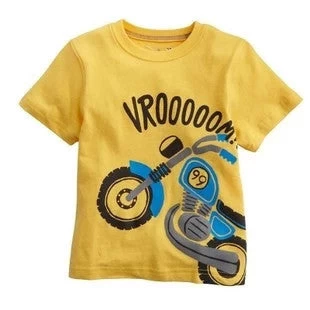 1-6Y Baby Boy T-shirt Boys Shirts Children Tees Short Sleeve Shirts Summer Kids Tops Cartoon Plane Trucks Clothing Cotton Stripe - Image 3