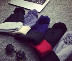 Beanies Knit Hat Skullies Winter Hat Men's Ski Hip-Hop Bonnet Solid Cap Warm Beanie Casual Hat Men Women