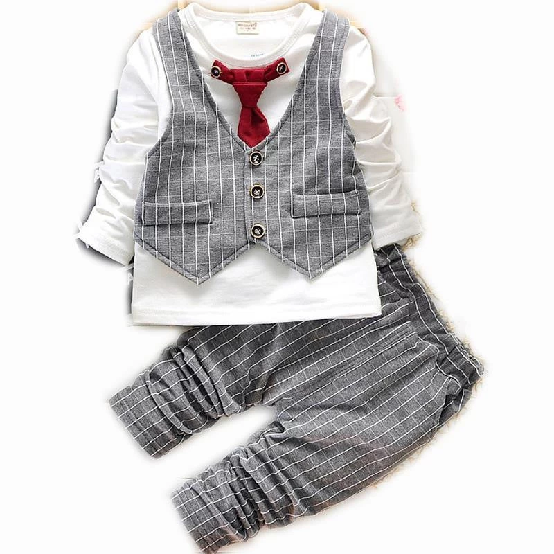 Fashion Baby Boy Clothes Sets Gentleman Suit Toddler Boys Clothing Set Long Sleeve Kids Boy Clothing Set Christmas Outfits - Image 2