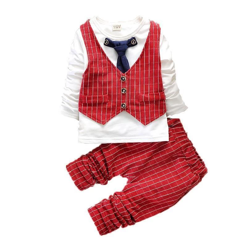 Fashion Baby Boy Clothes Sets Gentleman Suit Toddler Boys Clothing Set Long Sleeve Kids Boy Clothing Set Christmas Outfits - Image 4