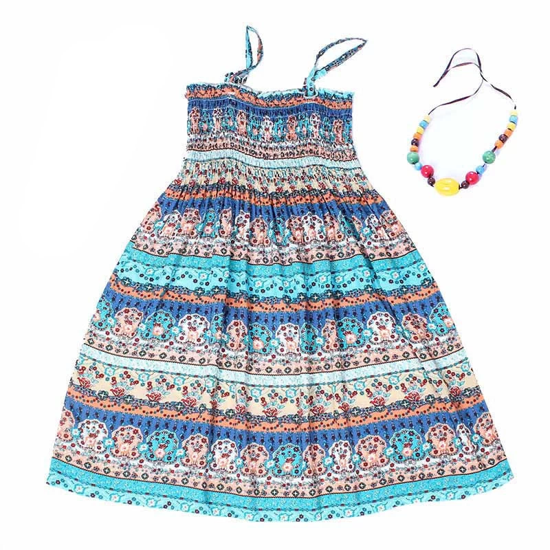 Summer Kids Clothing Girls Children Beach Dresses For Girls Fashion Bohemian Style Girls Dresses - Image 14