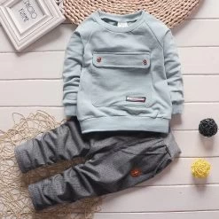 2 Pcs Fashion Boys Children Sets Spring Autumn Cotton Children Toddler Boys Clothing Outfits Baby Clothes Suit 1392