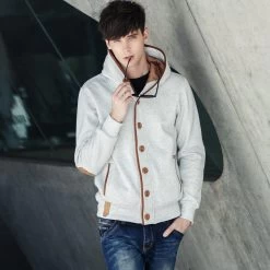 Cardigan Sweatshirts And Hoodies Men Hip Hop Fashion Black Cloak Hooded Male Casual Sweatshirt Jacket