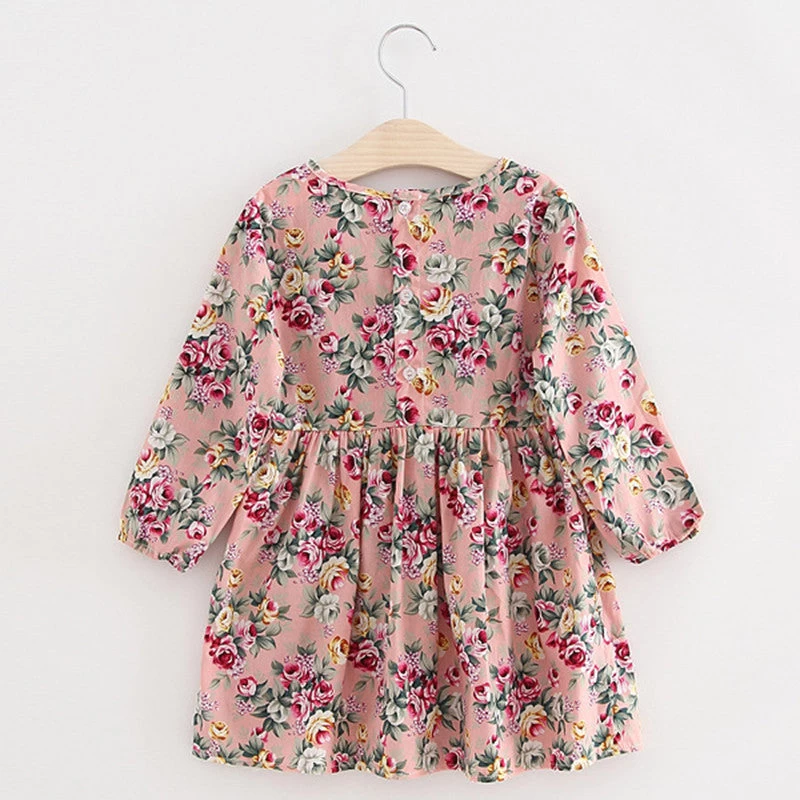 Autumn Long Sleeve Girl Dress Spring Casual Style Baby Girl Dresses Girls Clothes Summer Dress For Kids Clothes 8 Colors