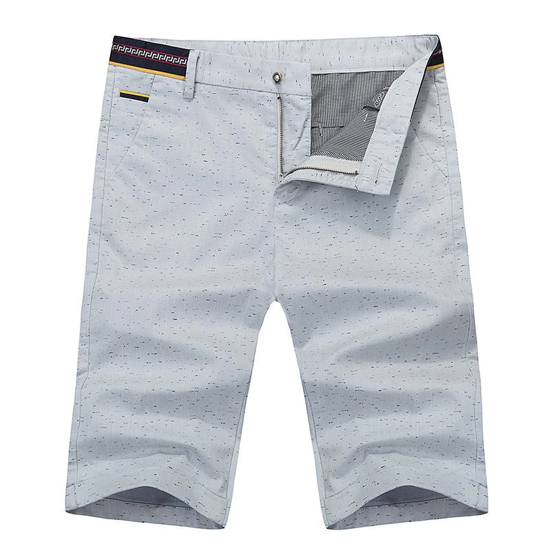 Summer Casual White Mens Polo Shorts Knee Length Straight Cotton Beach Shorts Fashion Print Men Short Pants Plus Size - Image 5