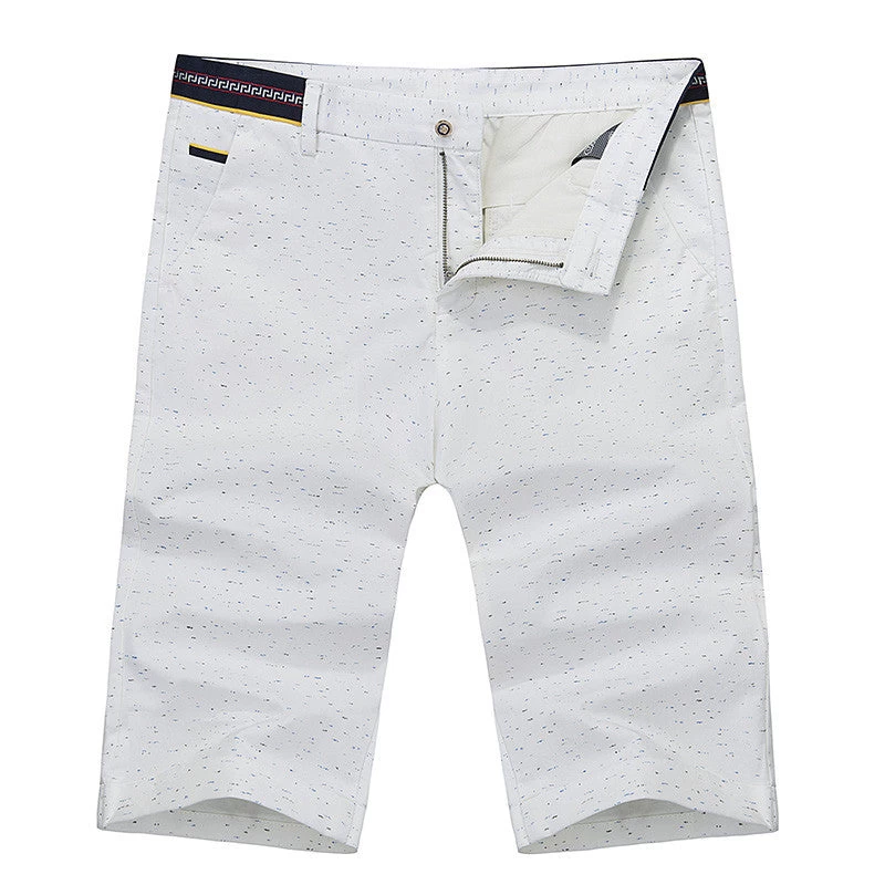Summer Casual White Mens Polo Shorts Knee Length Straight Cotton Beach Shorts Fashion Print Men Short Pants Plus Size - Image 8