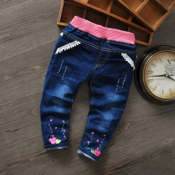 Cartoon Fashion Character Children Kid Baby Boy Girl Jeans Pants - Image 8