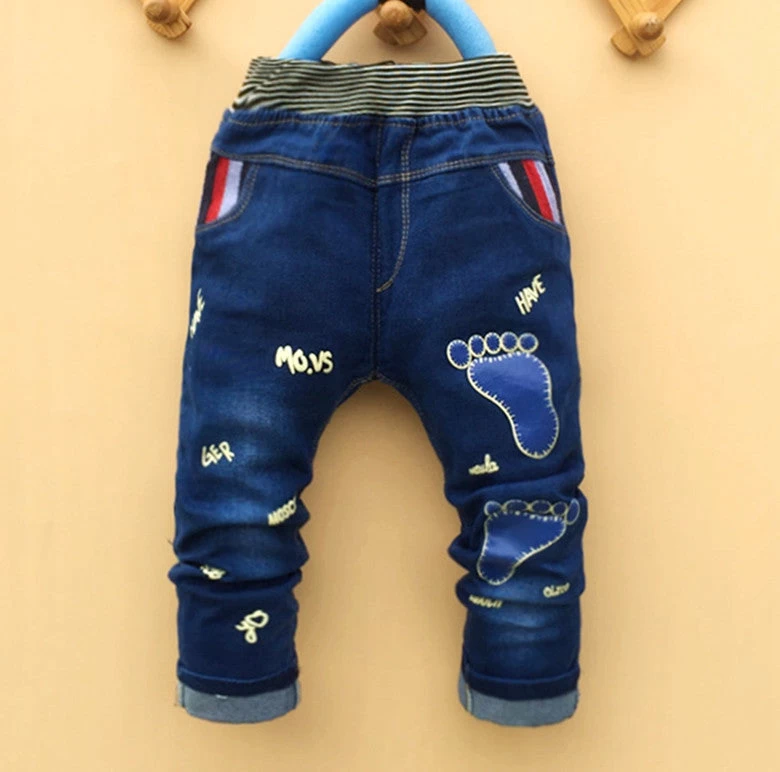 Cartoon Fashion Character Children Kid Baby Boy Girl Jeans Pants - Image 5