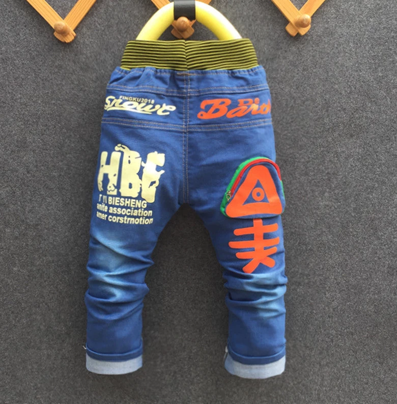 Cartoon Fashion Character Children Kid Baby Boy Girl Jeans Pants - Image 4