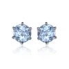 Natural Blue Topaz Earrings Stud Genuine 925 Sterling Silver Jewelry Women Jewelry Outstanding Fine Jewelry