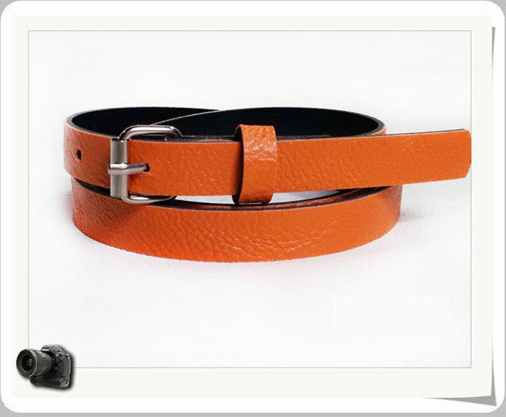 Multi-Color Women Belts Metal Buckle Wild Casual Thin Belts Female Cinto Femme Female Strap Belly Chain Nice Gift For Women - Image 2