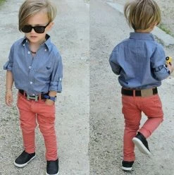ST241 Arrival Fashion Baby Boy Gentleman Clothing Sets Kids Clothes Set Shirt + Pants 2 Pcs .set For Boy Kids Clothes