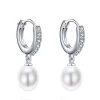 Genuine Pearl Jewelry Natural Pearl Earrings Cultured Freshwater Pearls With 925 Silver,earring Women Girl Best Gifts