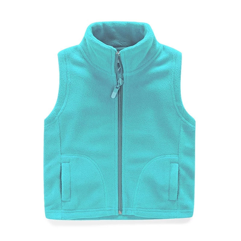 Thicken Winter Cotton Vest Turtleneck Solid Fashion Baby Fleece Vest Kids Waistcoat Boys Girls Fleece Jacket - Image 5