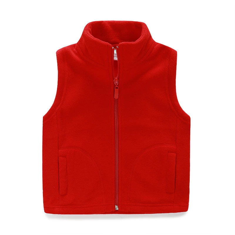 Thicken Winter Cotton Vest Turtleneck Solid Fashion Baby Fleece Vest Kids Waistcoat Boys Girls Fleece Jacket - Image 3
