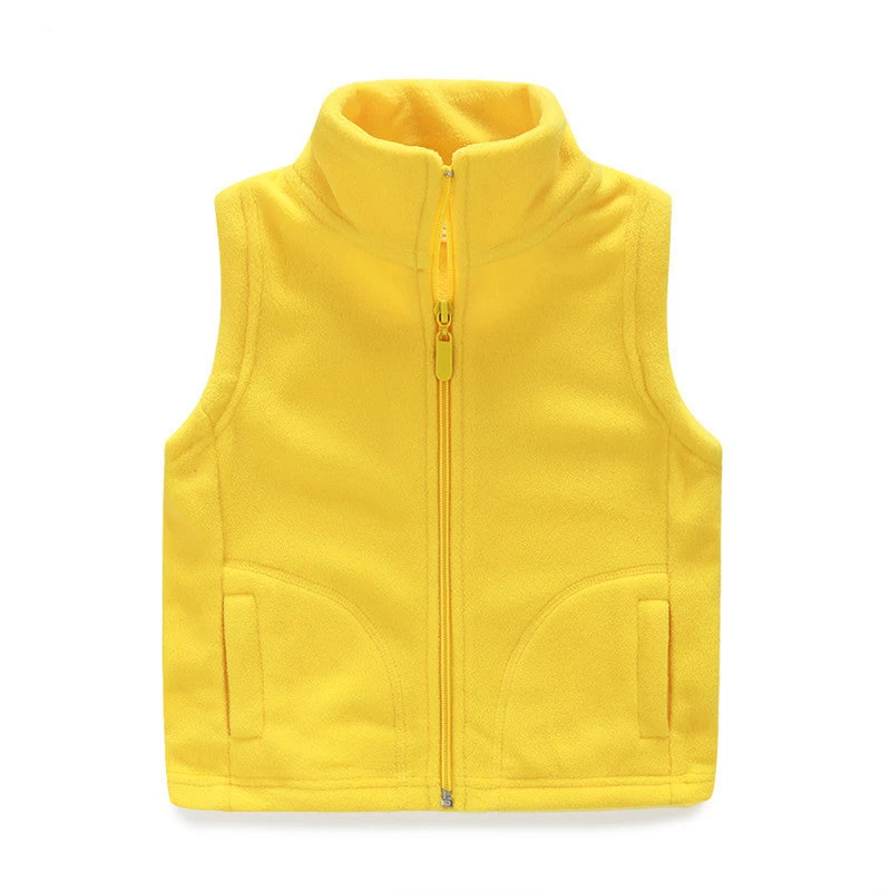 Thicken Winter Cotton Vest Turtleneck Solid Fashion Baby Fleece Vest Kids Waistcoat Boys Girls Fleece Jacket - Image 8