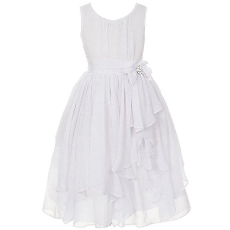 Girl Dress For Wedding Irregular Ruffled Summer Party Princess Dresses Chiffon Children Clothing Kids Clothes - Image 12