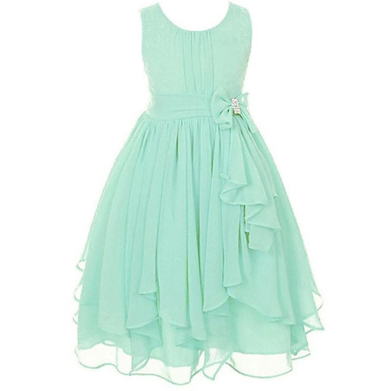 Girl Dress For Wedding Irregular Ruffled Summer Party Princess Dresses Chiffon Children Clothing Kids Clothes - Image 10