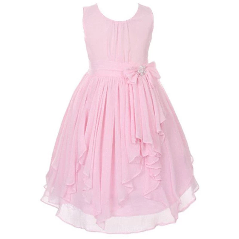 Girl Dress For Wedding Irregular Ruffled Summer Party Princess Dresses Chiffon Children Clothing Kids Clothes - Image 8