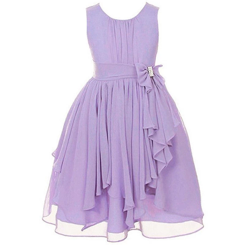 Girl Dress For Wedding Irregular Ruffled Summer Party Princess Dresses Chiffon Children Clothing Kids Clothes - Image 7