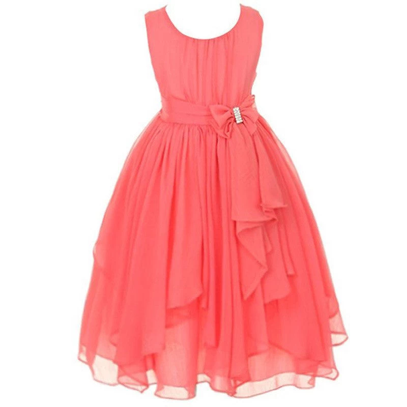 Girl Dress For Wedding Irregular Ruffled Summer Party Princess Dresses Chiffon Children Clothing Kids Clothes - Image 13