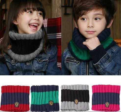Baby Scarf Children Cotton Wool Scarf Winter Warm Knitted Scarves Shawl Retail