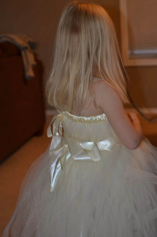 Tutu Tulle Gray Baby Bridesmaid Flower Girl Wedding Dress Fluffy Ball Gown USA Birthday Evening Prom Cloth Party Dress - Image 8