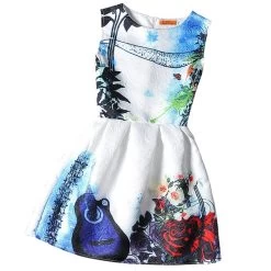 Kids Dress Girl Dress Summer Style Sleeveless Printed Kids Dresses Girls Clothes Party Princess Dress Vestidos Christmas