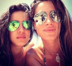 Revo Colorful Polarized Aviator Sunglasses Women Driving Mirror Lunette Female Sun Glasses For Women Design Oculos