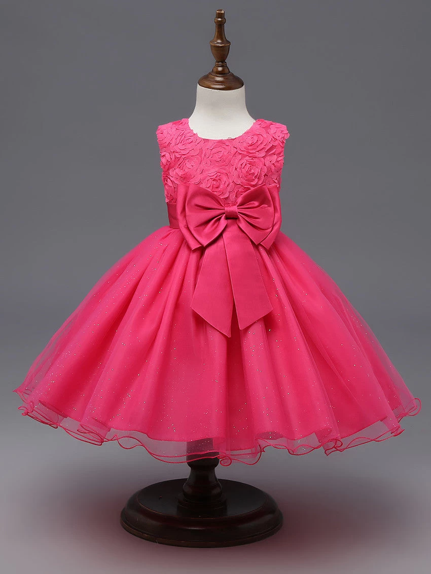 Summer Flower Princess Girl Dress Lace Rose Party Wedding Birthday Girls Dresses Clothes Princess Tutu Kids Dress Elegant - Image 4