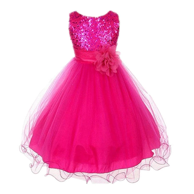 Summer Girls Fashion Cute Sleeveless Dress Girls Tutu Princess Party Ball Gown Kids Dress Y88