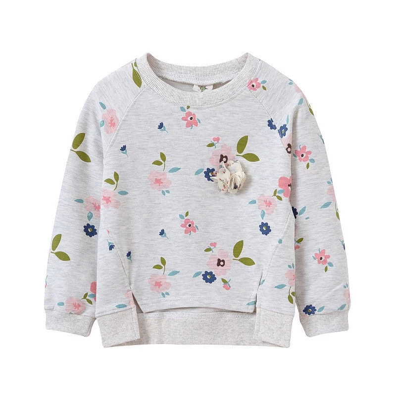 Baby Girl Sweater Children Jacket Blouse For Girls Sweatershirt Autumn Spring Flower Children Jacket 1045 60