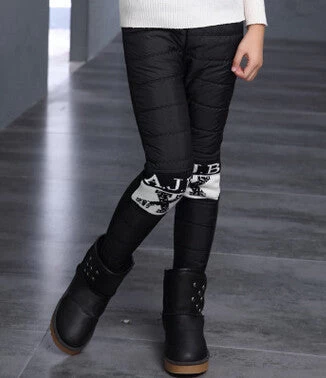 Children's Warm Trousers Winter Girls Plus Velvet Thickening Leggings Thicken Pants For Girl Skinny Girls Leggings - Image 3