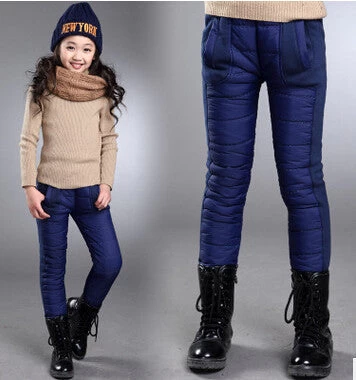 Children's Warm Trousers Winter Girls Plus Velvet Thickening Leggings Thicken Pants For Girl Skinny Girls Leggings - Image 4