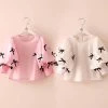 Spring Bow Children'S Girls Clothing Lantern Sleeve Shirt Long-Sleeve Shirt Tops