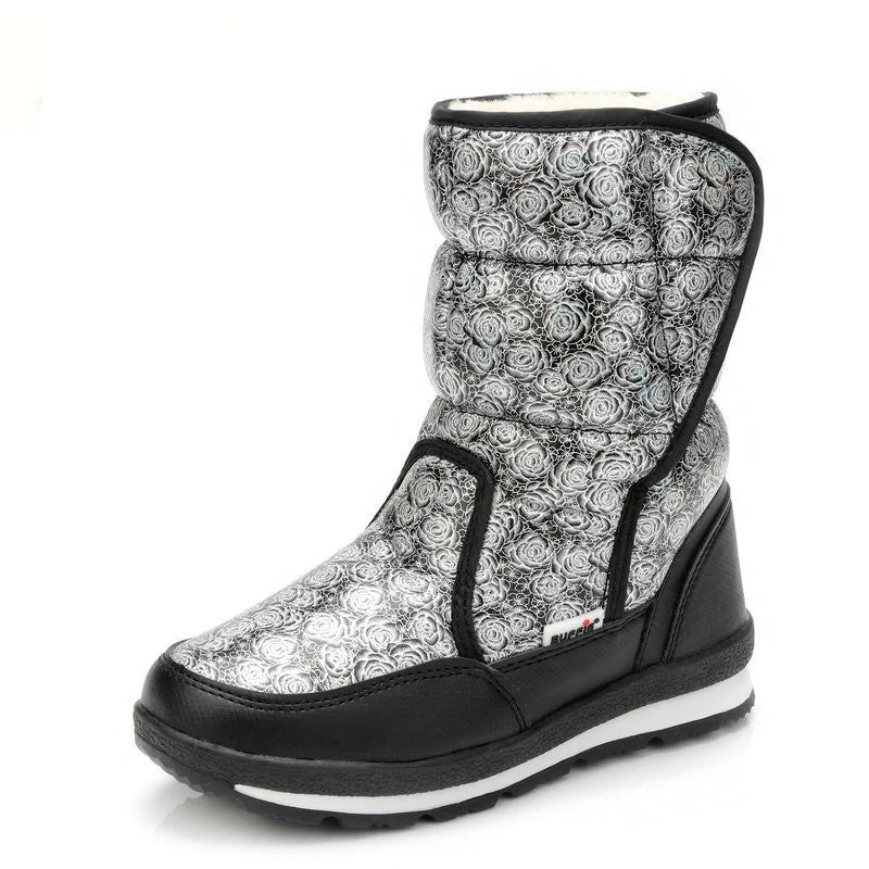 Girls Boots Winter's Kids Snow Boots Kids Shoes Children Warm Fur Waterproof Daughter White Brand Girls Fashion Shoes - Image 4