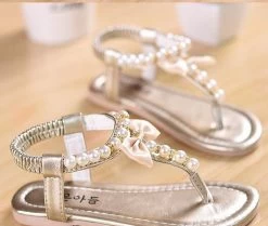 Children Shoes Kids Sandals Summer Sandals Sweet Gentlewomen Flower Toe Cap Covering Sandals Girls Shoes