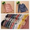 Children T-shirt Spring Long Sleeve Pure Color Boys Girls T Shirt Top Kids Clothes