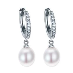 Best Quality 100% Natural Freshwater Angel Tear Pearl Jewelry 925 Sterling Silver Stud Earring Women Pendants Earrings