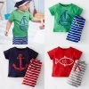 Summer Cool Baby Toddler Kids Boys Tops T-shirt Pants 2PCS Outfits Set 0~5Y